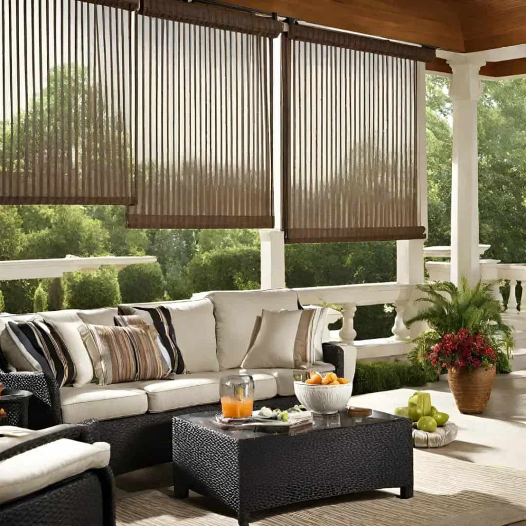 outdoor roller shades for proches